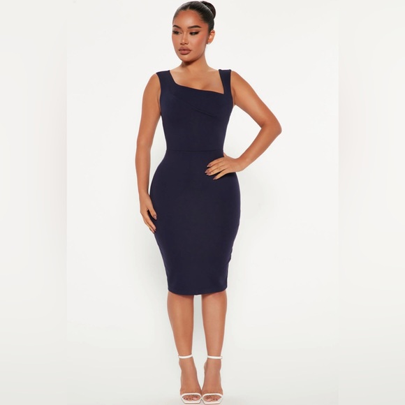 Fashion Nova, All Fax midi dress, S - Picture 1 of 5